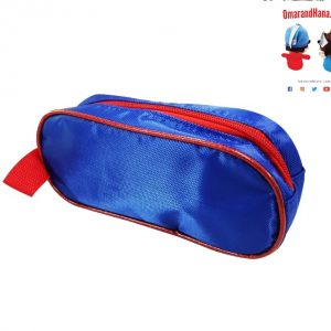 Omar & Hana YouTube Stars Blue Fabric Pencil Case With Unique Logo Tag on Zip